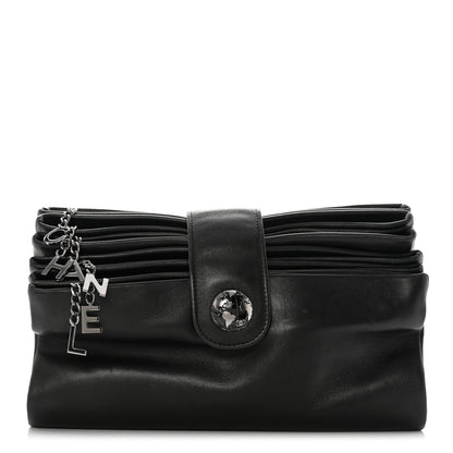 Chanel Lambskin Accordion Globe Clutch Black 1 of 12