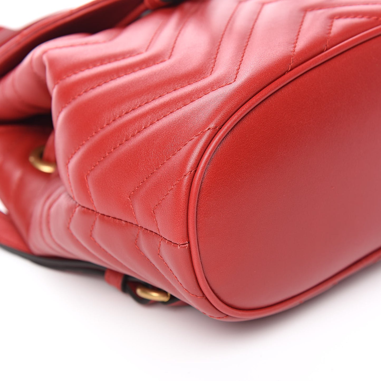 Calfskin Matelasse GG Marmont Flap Backpack Hibiscus Red