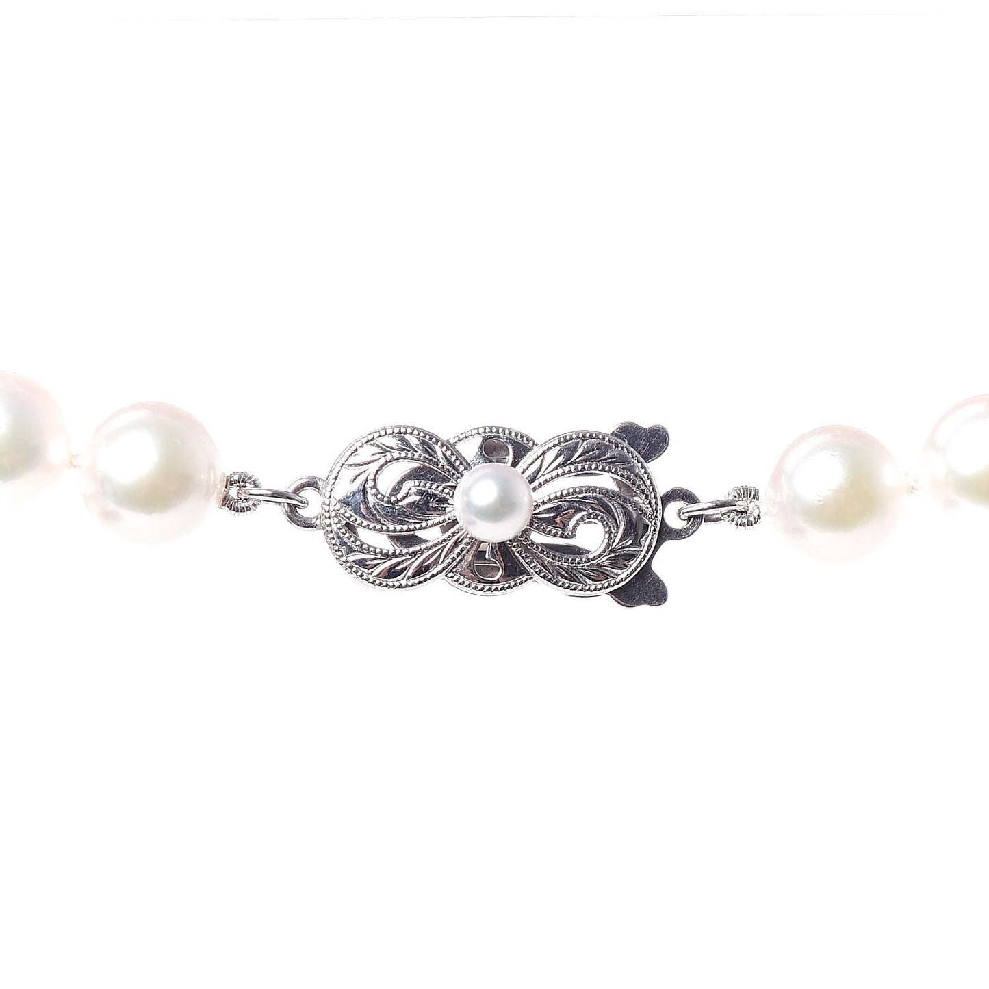 18K White Gold Diamond 7-11mm Akoya Pearl Black South Sea Pearl Fusion Necklace