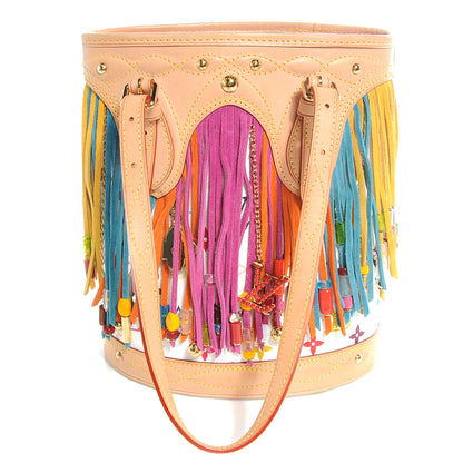 Louis Vuitton Monogram Multicolor Fringe Bucket White 1 of 8