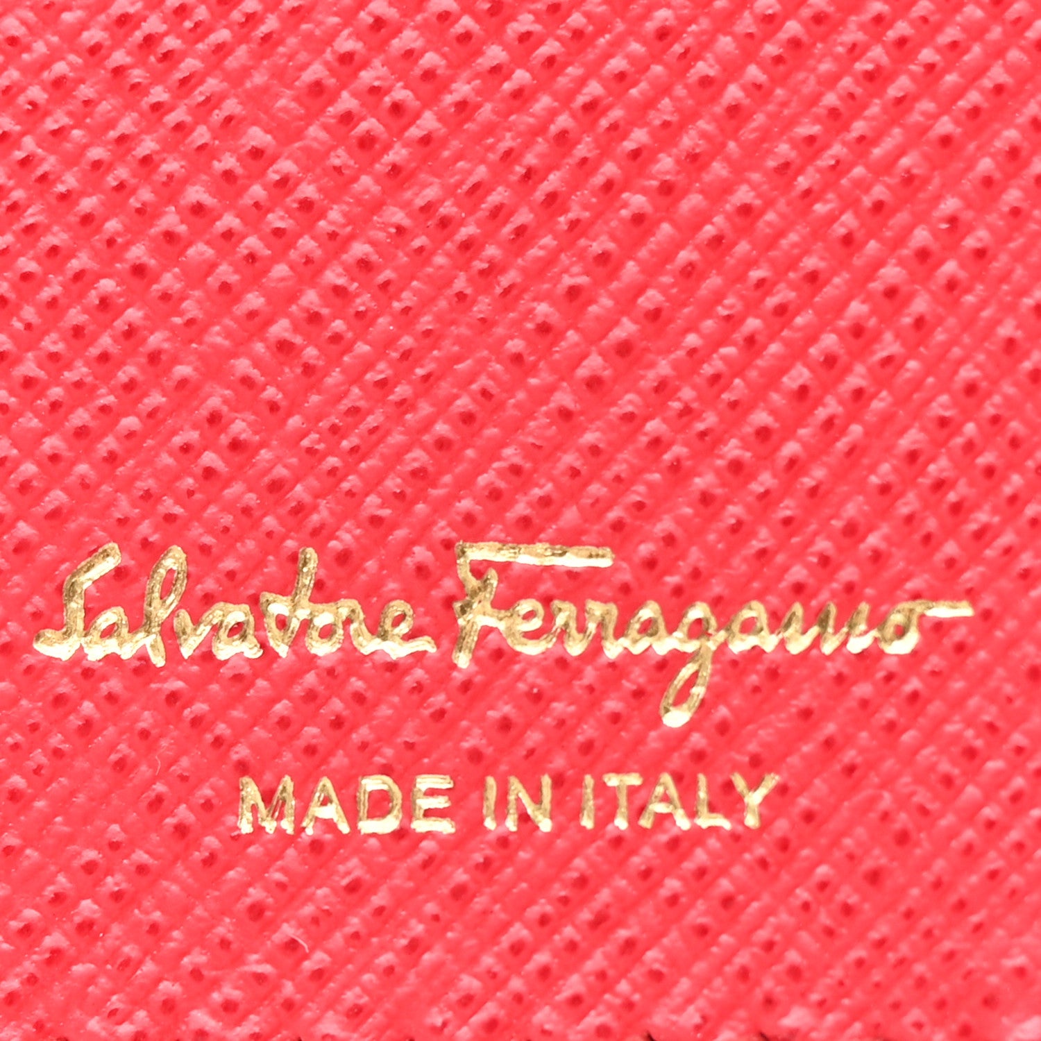 Salvatore Ferragamo Printed Calfskin Vara Bow Chain Wallet Red 6 of 12