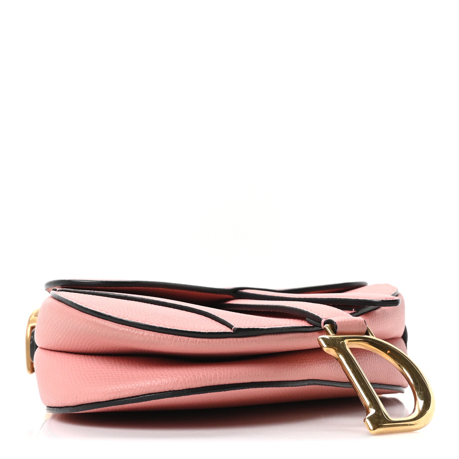 Christian Dior Grained Calfskin Mini Saddle Bag Pink 4 of 10