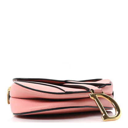 Christian Dior Grained Calfskin Mini Saddle Bag Pink 4 of 10