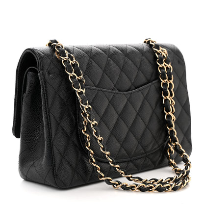 Chanel Caviar Quilted Medium Double Flap Black 3 of 11