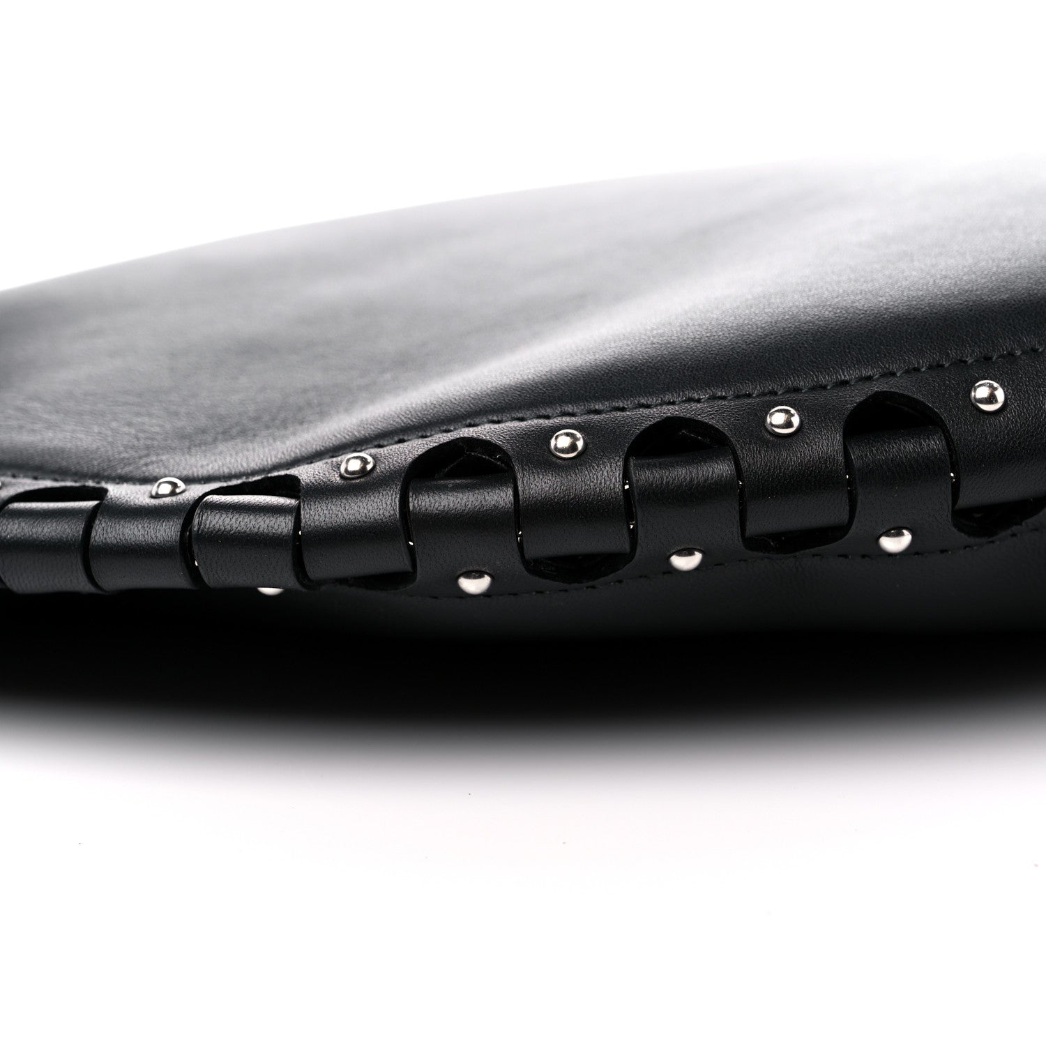Alaia Lambskin Studded Large Demi Lune Bag Black 7 of 11
