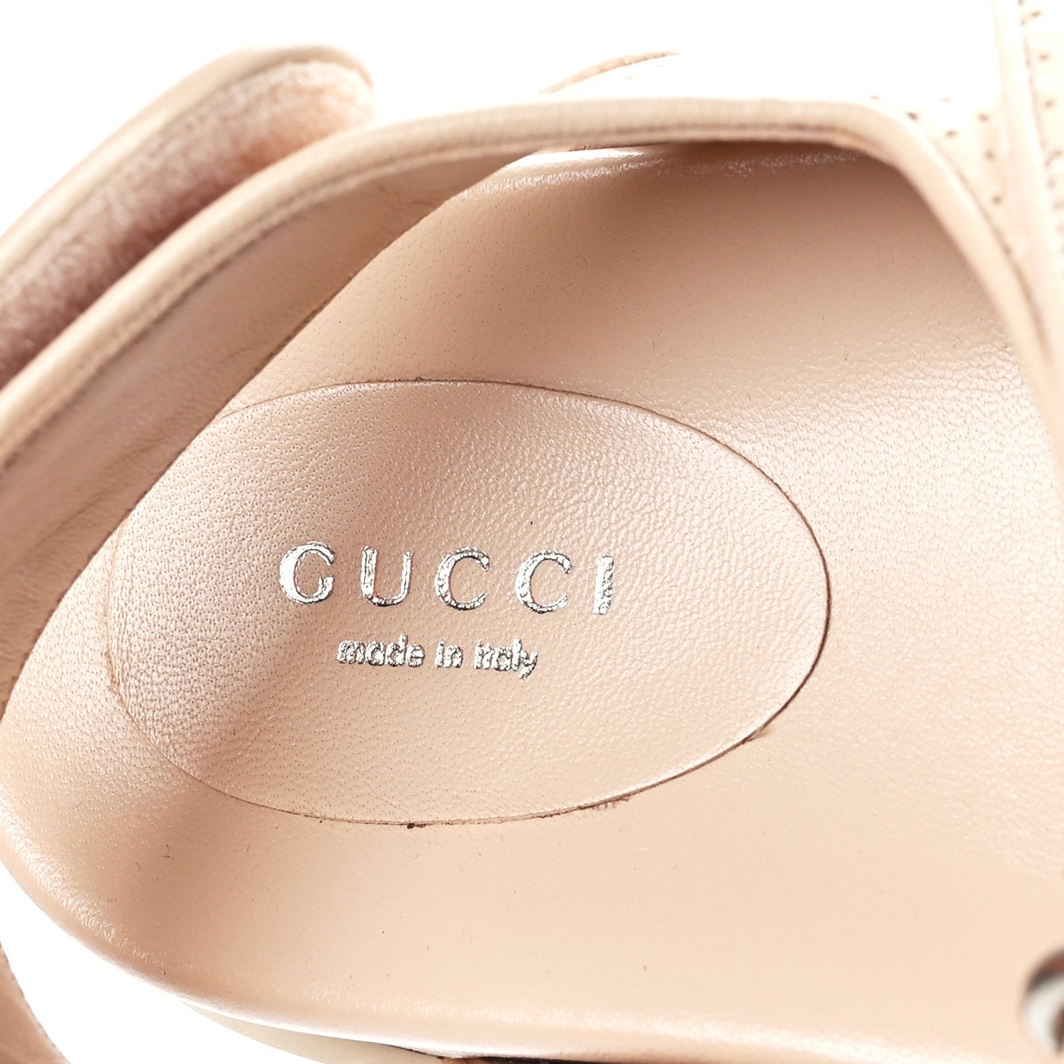 Gucci Malaga Kid Mini Double G Perforated Womens Dad Sandals 37 Skin Rose 7 of 8