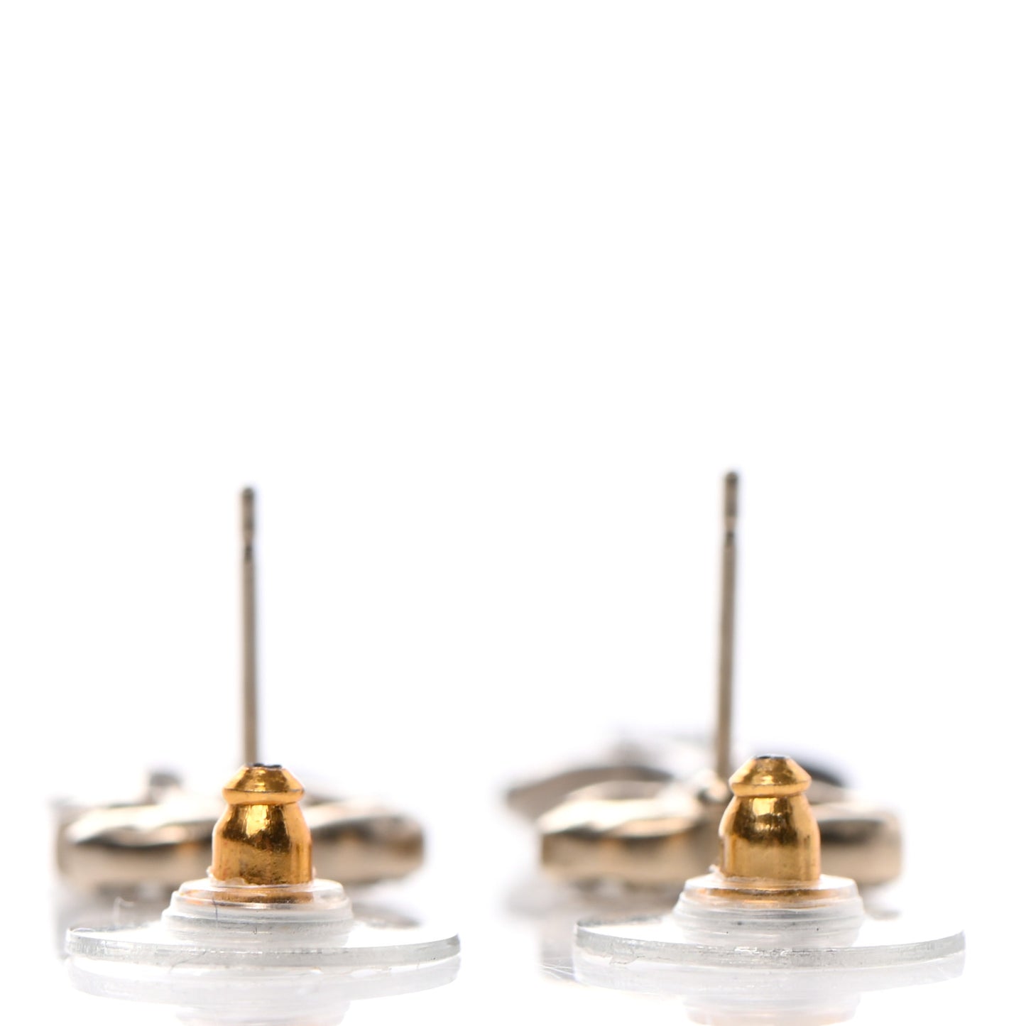 Ruthenium Crystal CC Star Moon Earrings Grey Gold