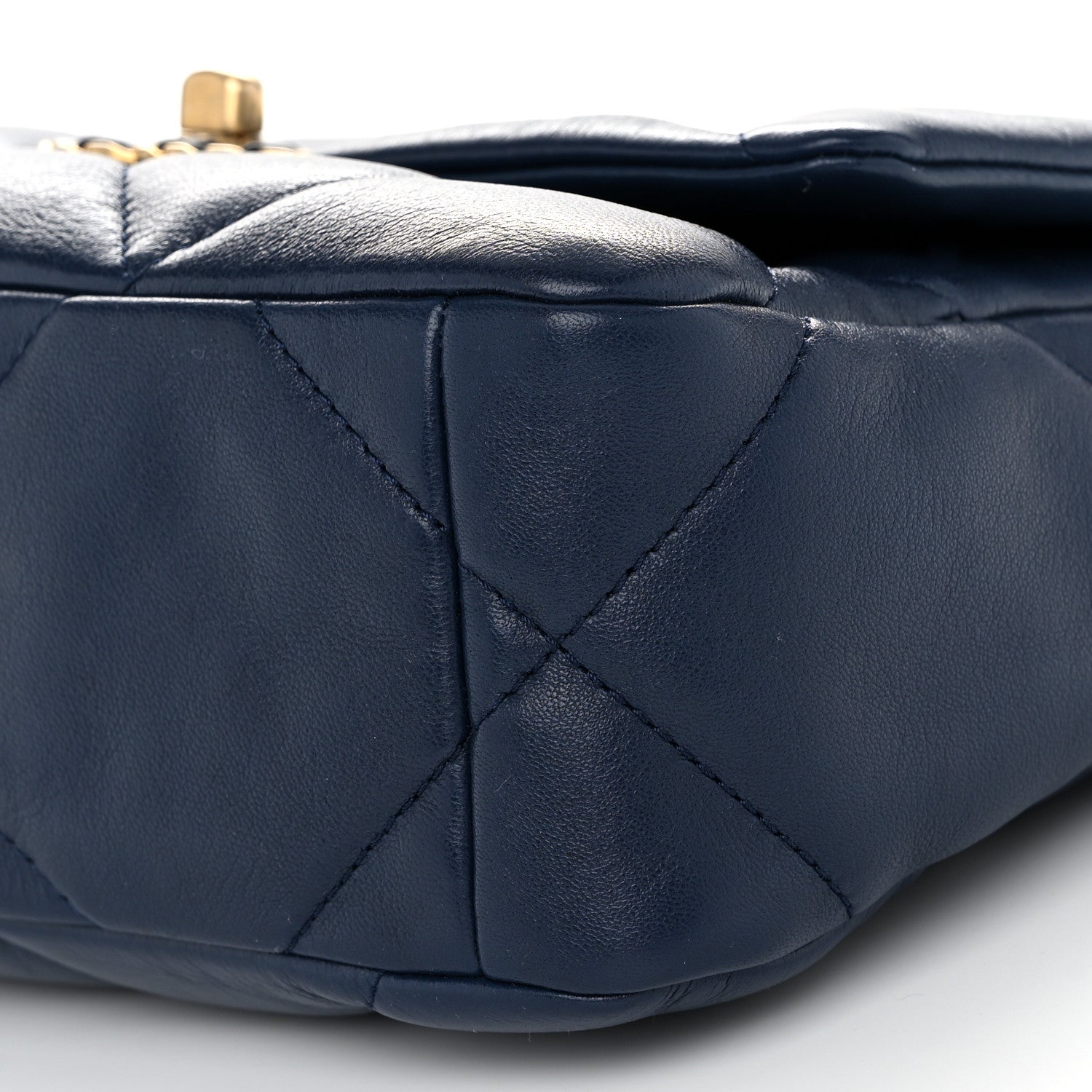 Chanel Lambskin Quilted Medium Chanel 19 Flap Navy Blue 10 of 11