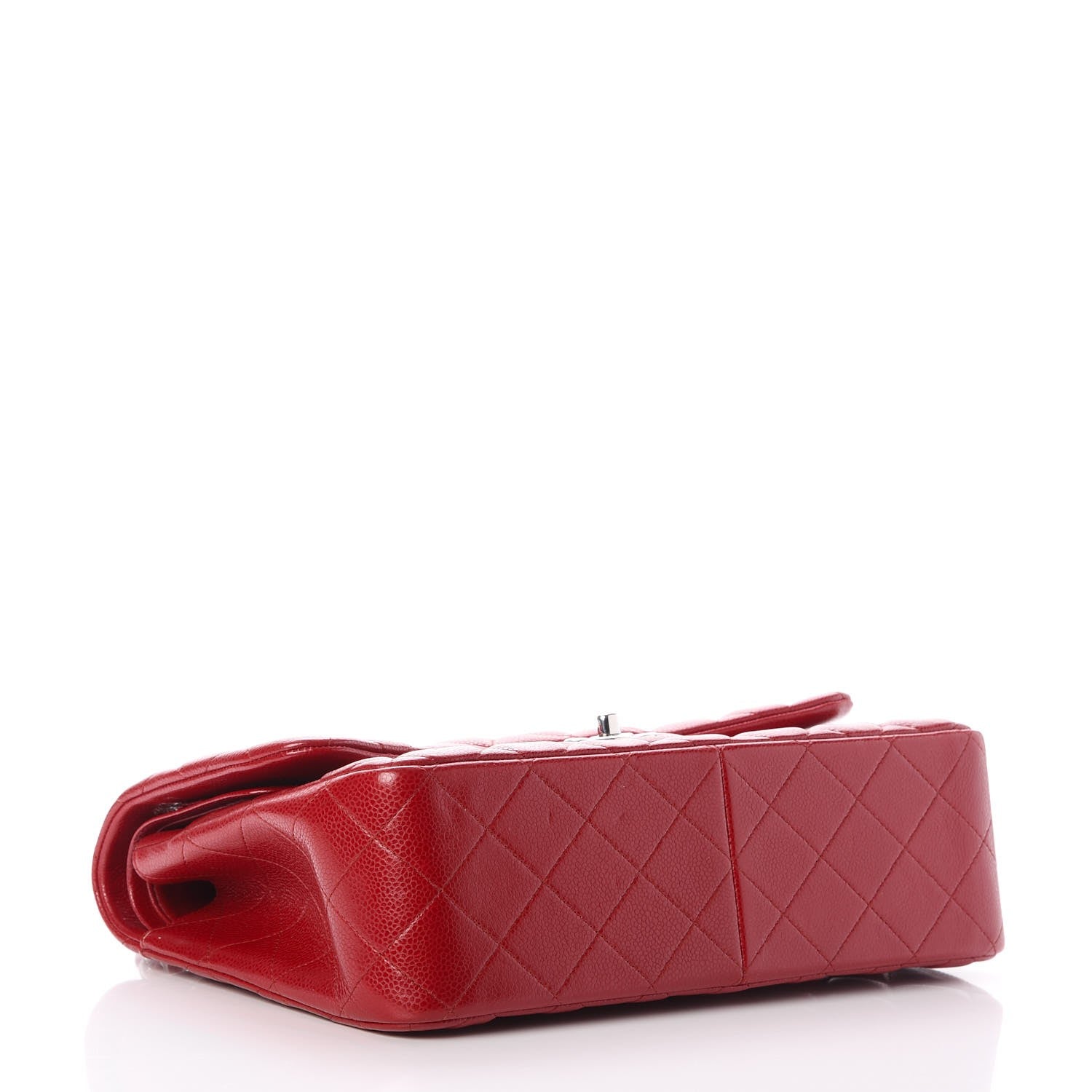 Chanel Caviar Quilted Jumbo Double Flap Red 5 of 10