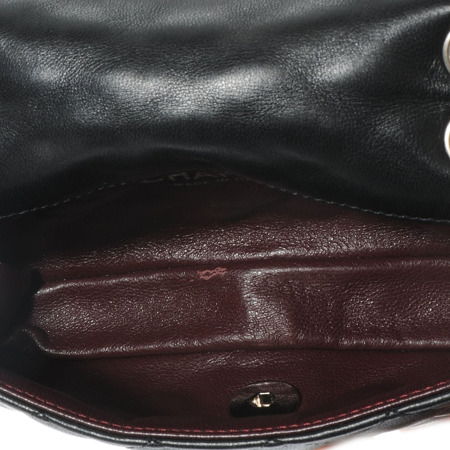 Lambskin Quilted Mini Flap Black