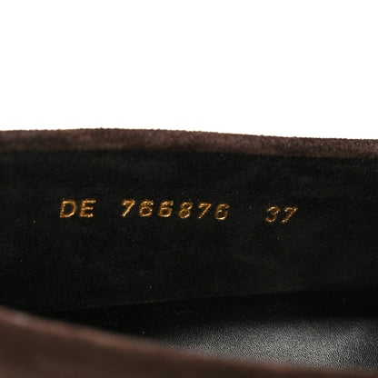 Saint Laurent Suede Le Loafer 15 Penny Slippers 37 Dark Chocolate 9 of 10