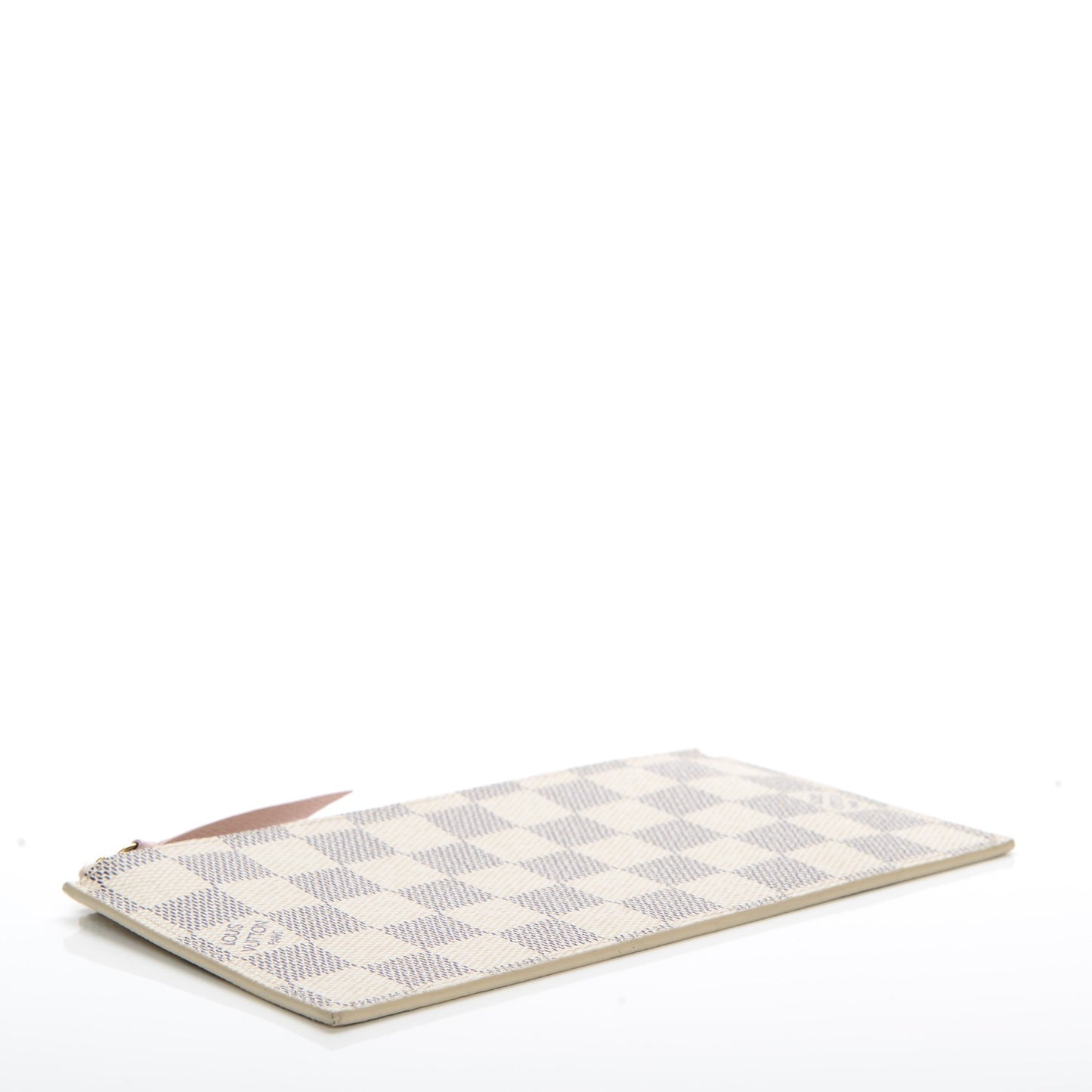 Damier Azur Felicie Chain Wallet Zippered Insert Rose Ballerine