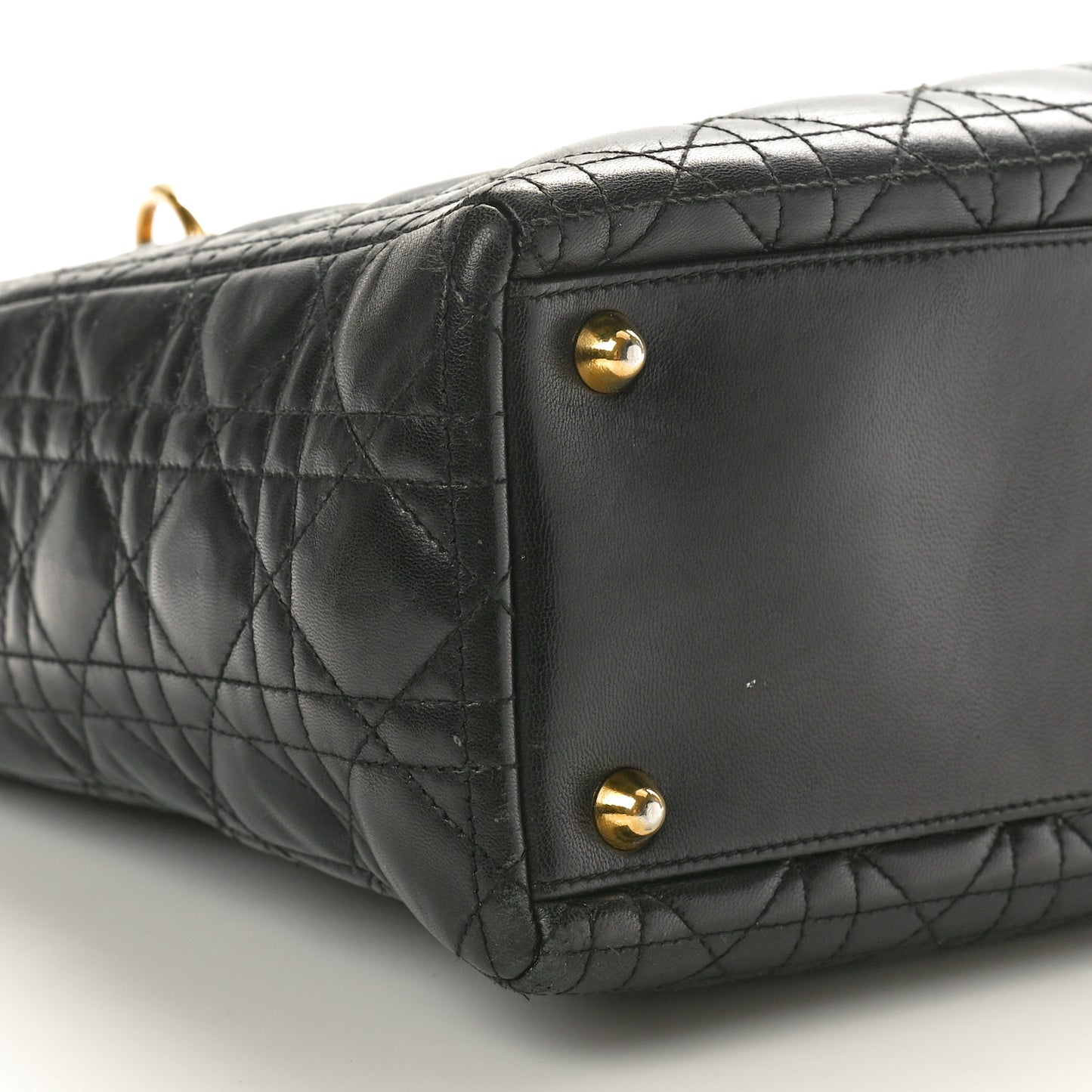 Lambskin Cannage Large Lady Dior Black