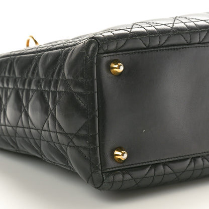 Christian Dior Lambskin Cannage Large Lady Dior Black 9 of 12