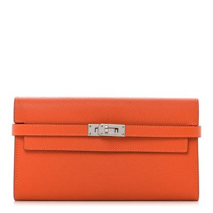 Hermes Epsom Kelly Longue Wallet Orange 1 of 8