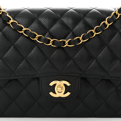 Chanel Caviar Quilted Medium Double Flap Black 8 of 10