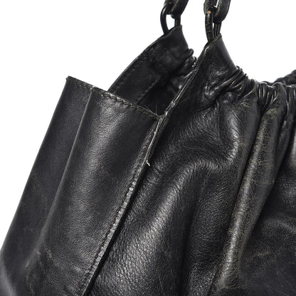 Gucci Calfskin Gathered Handbag Black 11 of 15