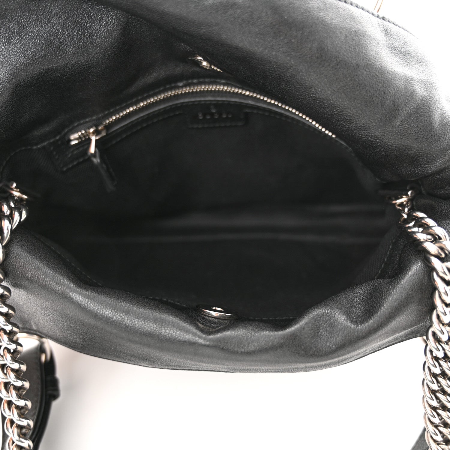 Gucci Sakai Be Green Calfskin Diagonal Stitched Small Blondie Tote Black 5 of 10