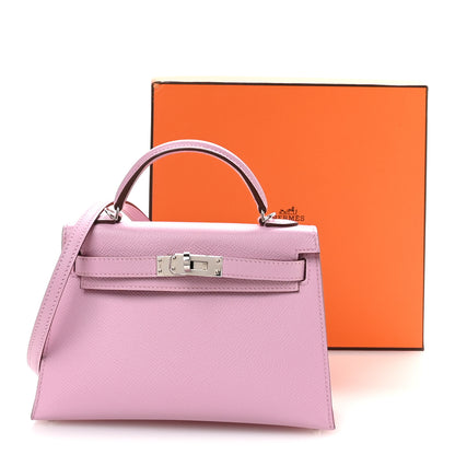 Hermes Epsom Mini Kelly Sellier 20 Mauve Sylvestre 11 of 11