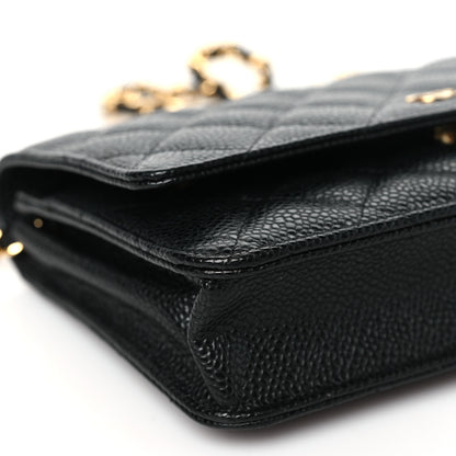 Chanel Caviar Quilted Wallet on Chain WOC Black 9 of 11