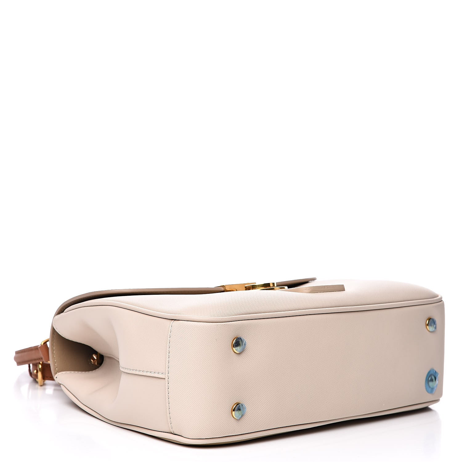 Burberry Trench Calfskin Medium DK88 Top Handle Bag Honey Limestone 4 of 13