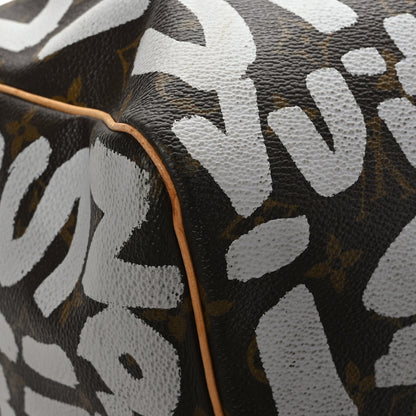Louis Vuitton Graffiti Keepall 50 Silver 8 of 12