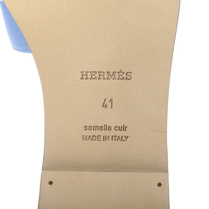 Hermes Epsom Oran Sandals 41 Bleu Paradis 8 of 10