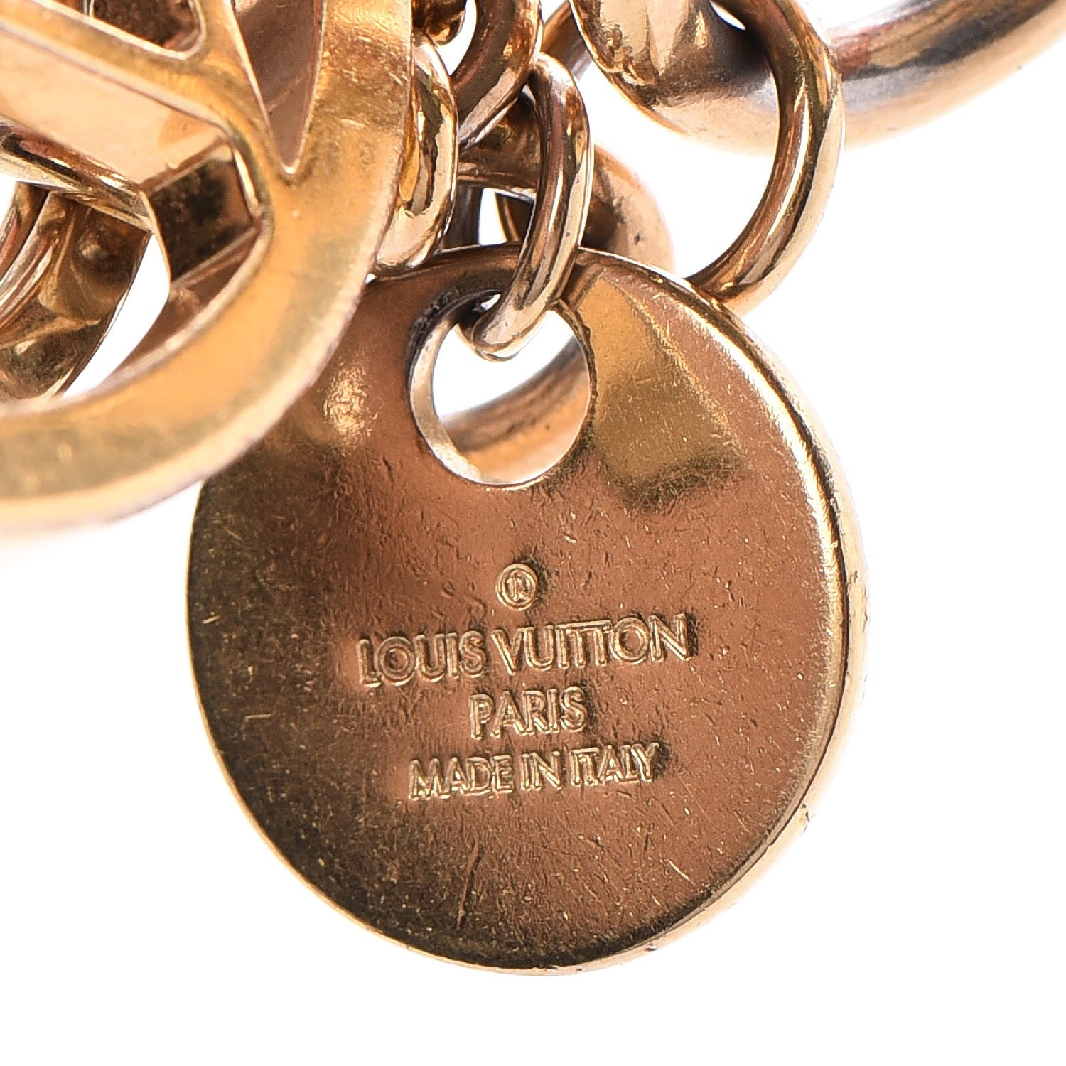 Louis Vuitton LV Circle Bag Charm Key Holder Gold 4 of 4