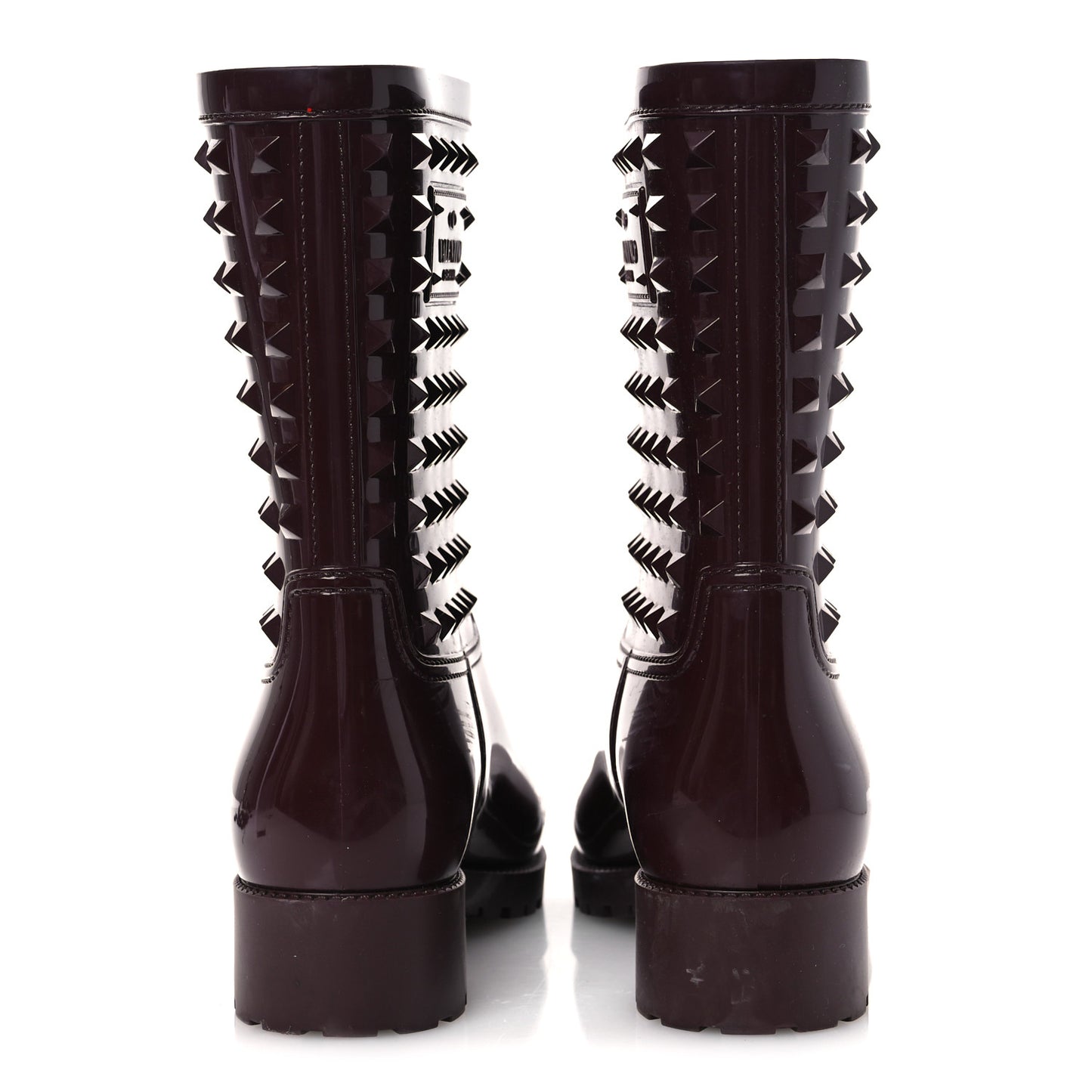 Rubber Rockstud Short Rainboots 40 Rubin