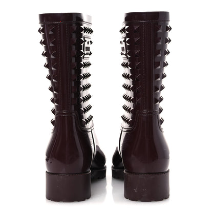 Valentino Garavani Rubber Rockstud Short Rainboots 40 Rubin 6 of 13