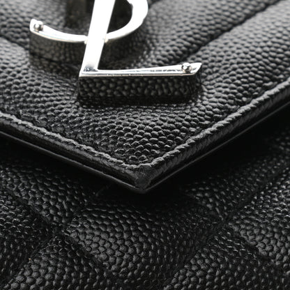 Saint Laurent Grain De Poudre Textured Mixed Matelasse Triquilt Small Monogram Satchel Black 12 of 12
