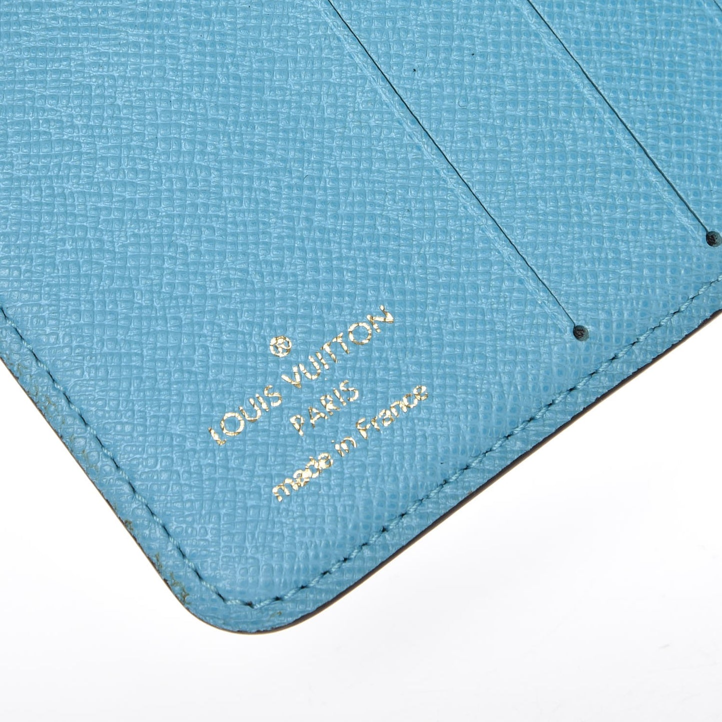 Monogram Groom Compact Zip Wallet Blue