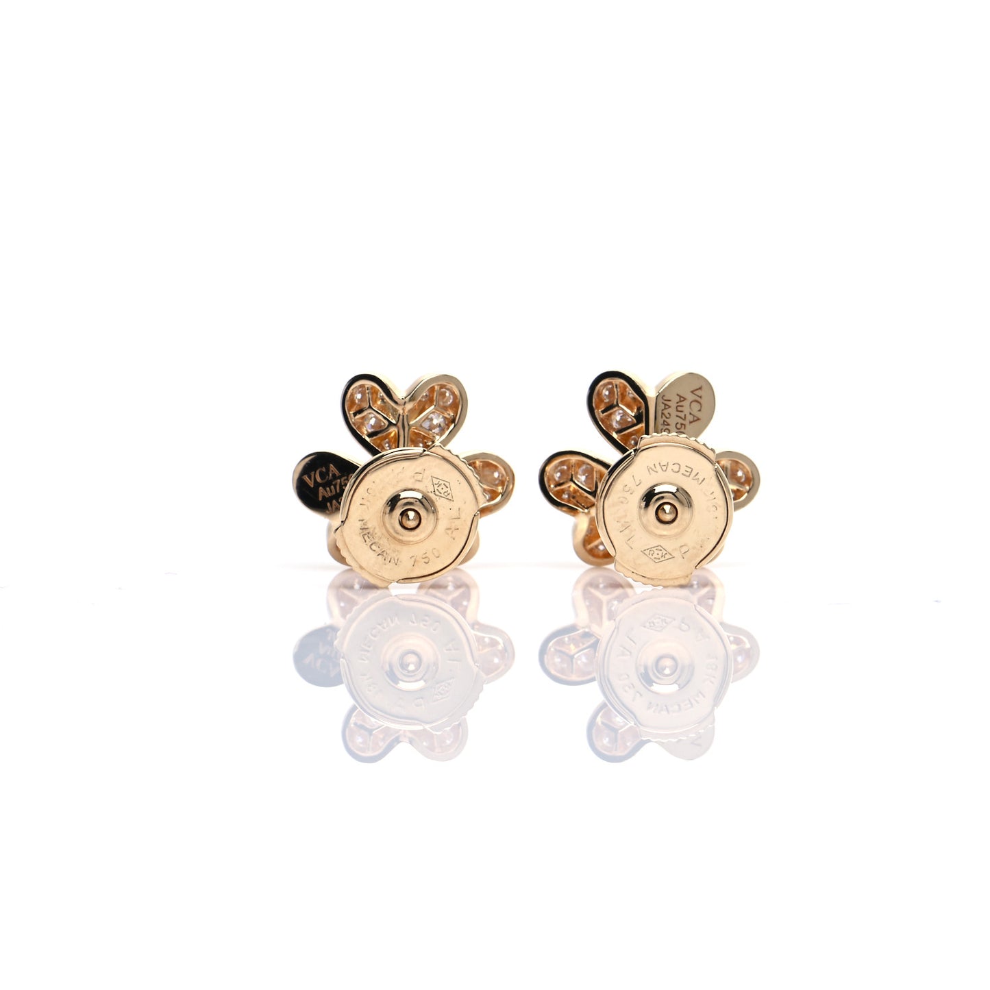18K Yellow Gold Diamond Mini Frivole Pave Earrings