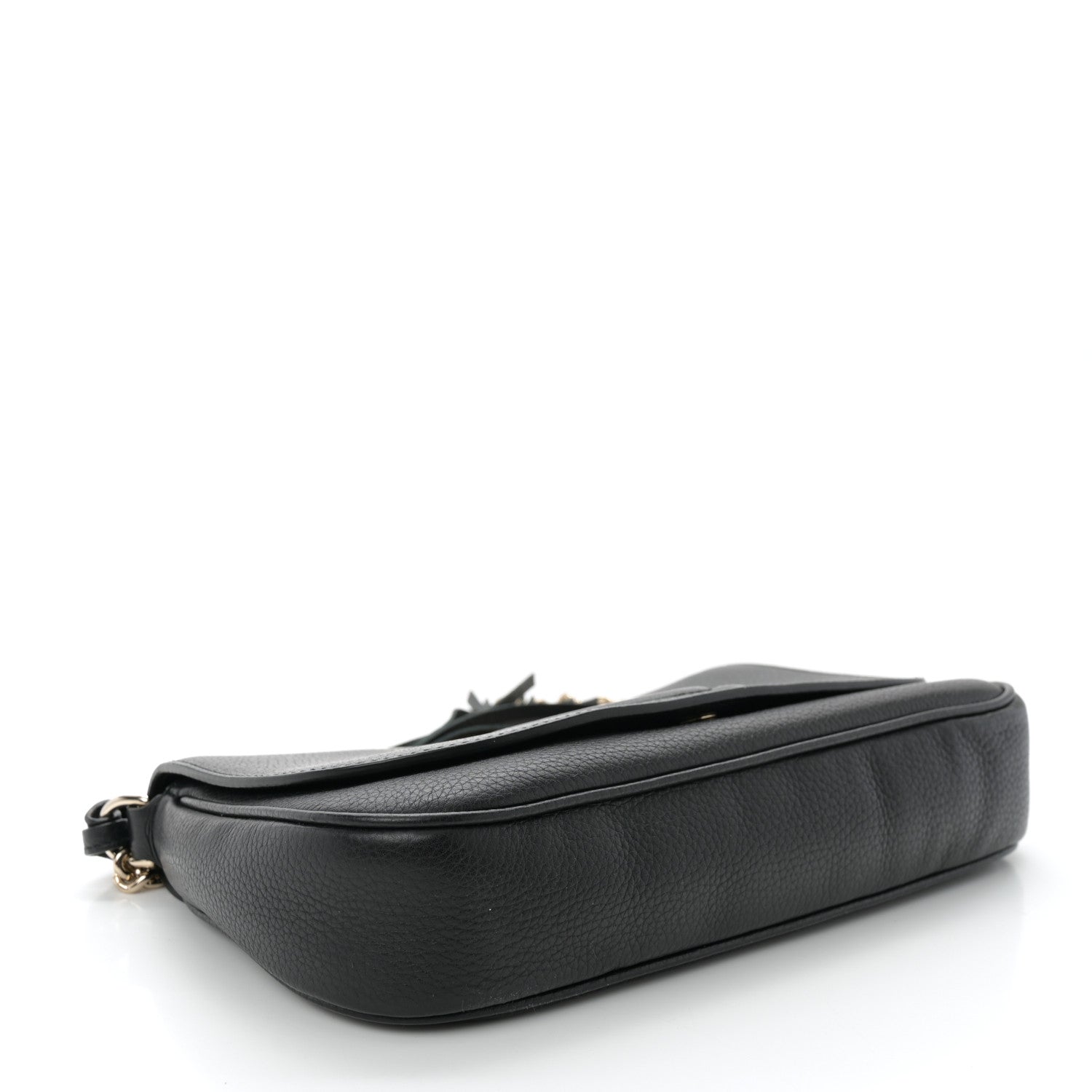 Gucci Pebbled Calfskin Medium Soho Flap Crossbody Black 4 of 10