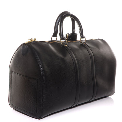 Louis Vuitton Epi Keepall 45 Black 3 of 7