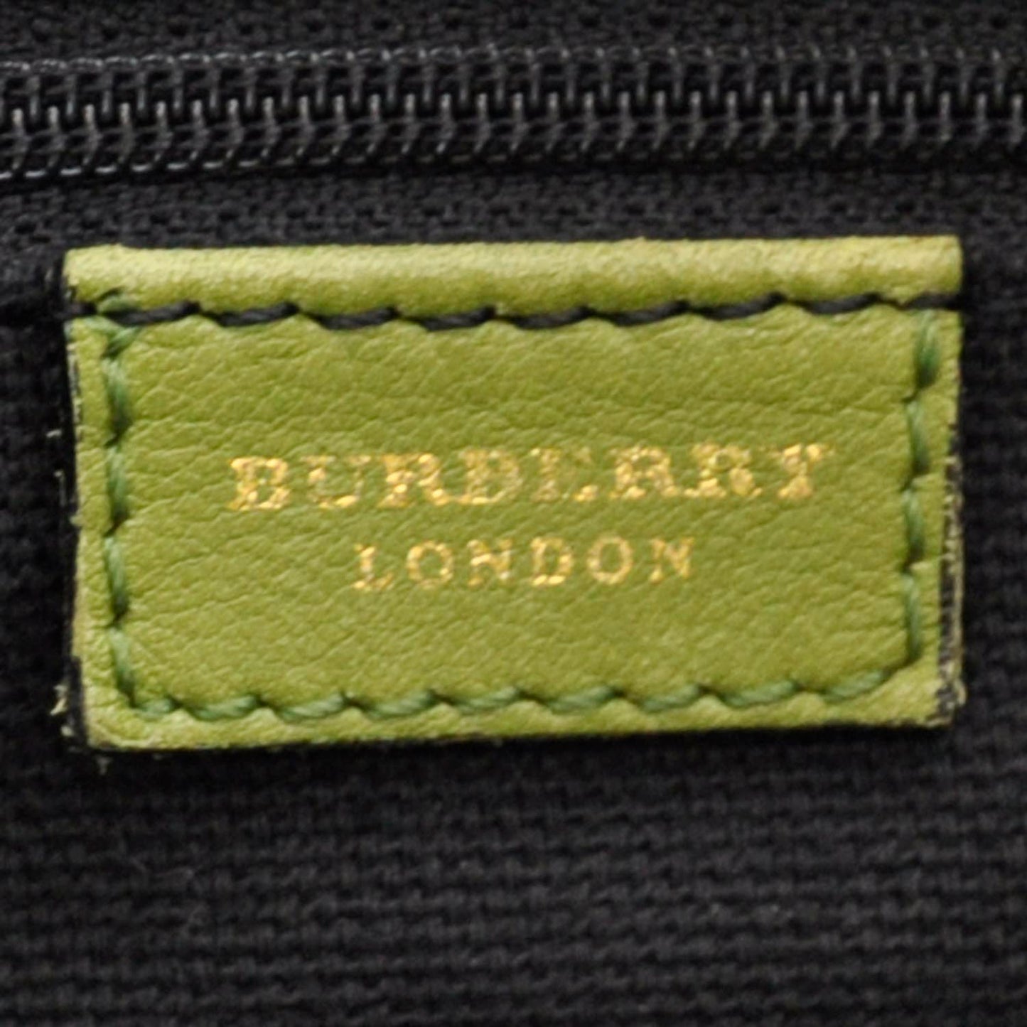 Leather Haymarket Check Horn Toggle Shoulder Bag Green