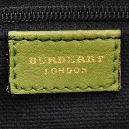 Burberry Leather Haymarket Check Horn Toggle Shoulder Bag Green 8 of 11