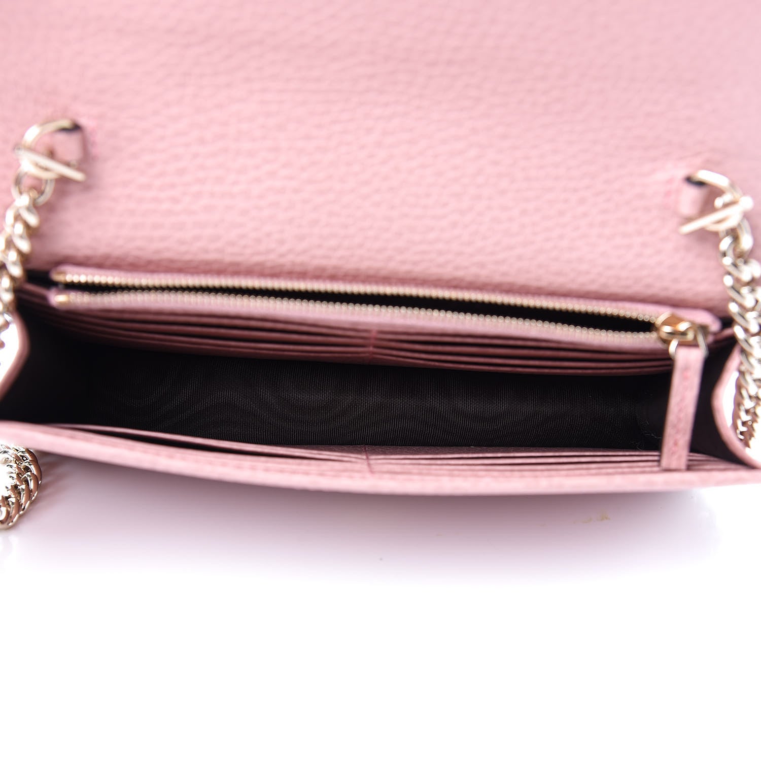Gucci Dollar Calfskin Interlocking G Chain Wallet Soft Pink 5 of 10