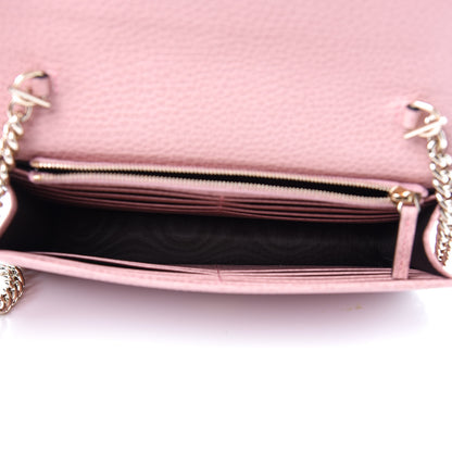 Gucci Dollar Calfskin Interlocking G Chain Wallet Soft Pink 5 of 10