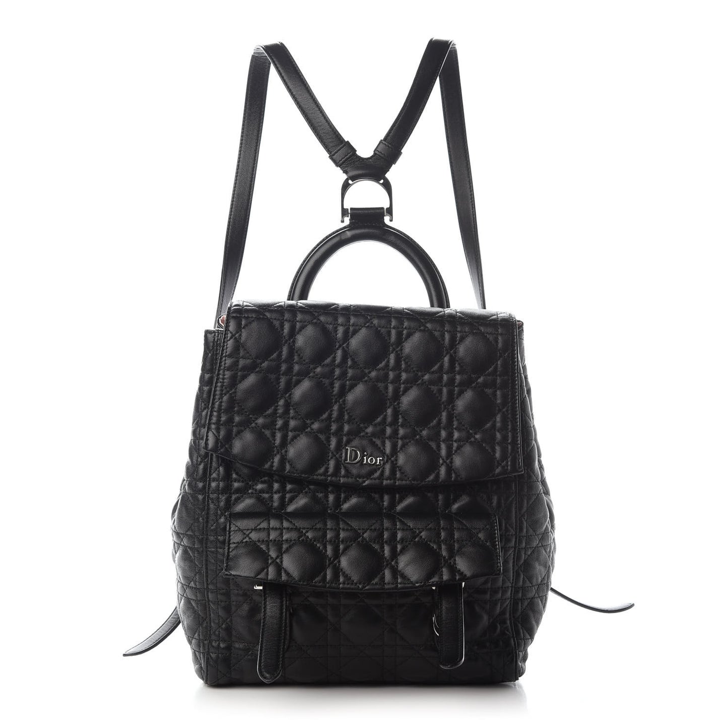 Lambskin Cannage Large Stardust Backpack Black