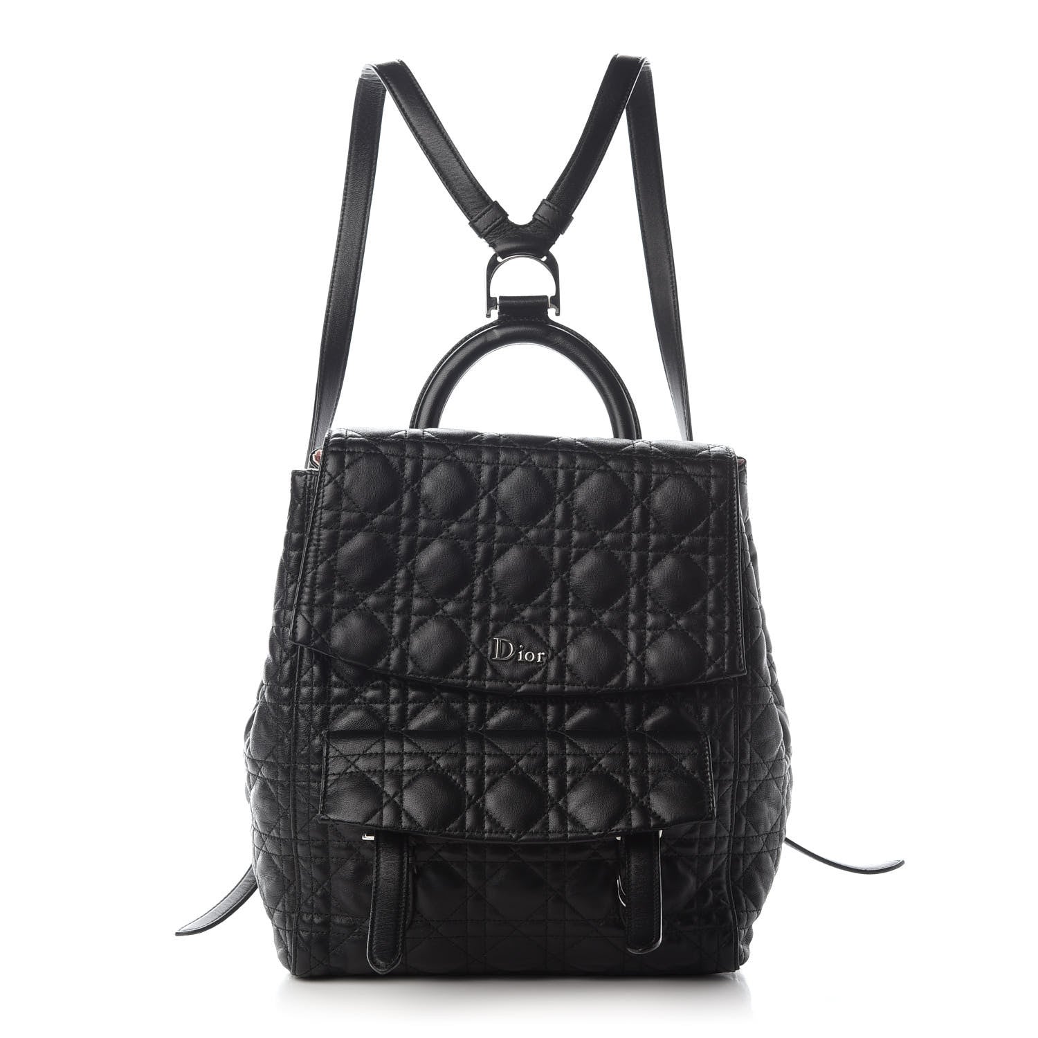 Christian Dior Lambskin Cannage Large Stardust Backpack Black 1 of 8