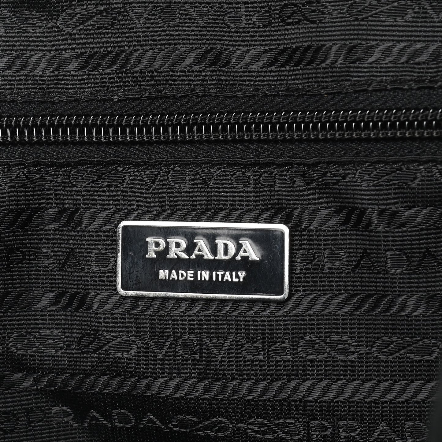 Technical Nylon Saffiano Double Buckle Backpack Black
