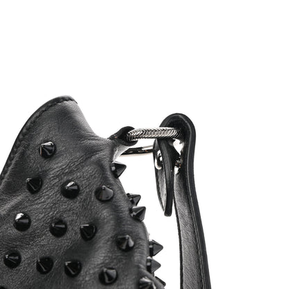 Christian Louboutin Calfskin Justine Spikes Hobo Black 12 of 14