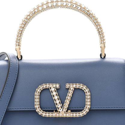 Valentino Garavani Calfskin Crystal Small VSling Top Handle Bag Ultramarine 7 of 9
