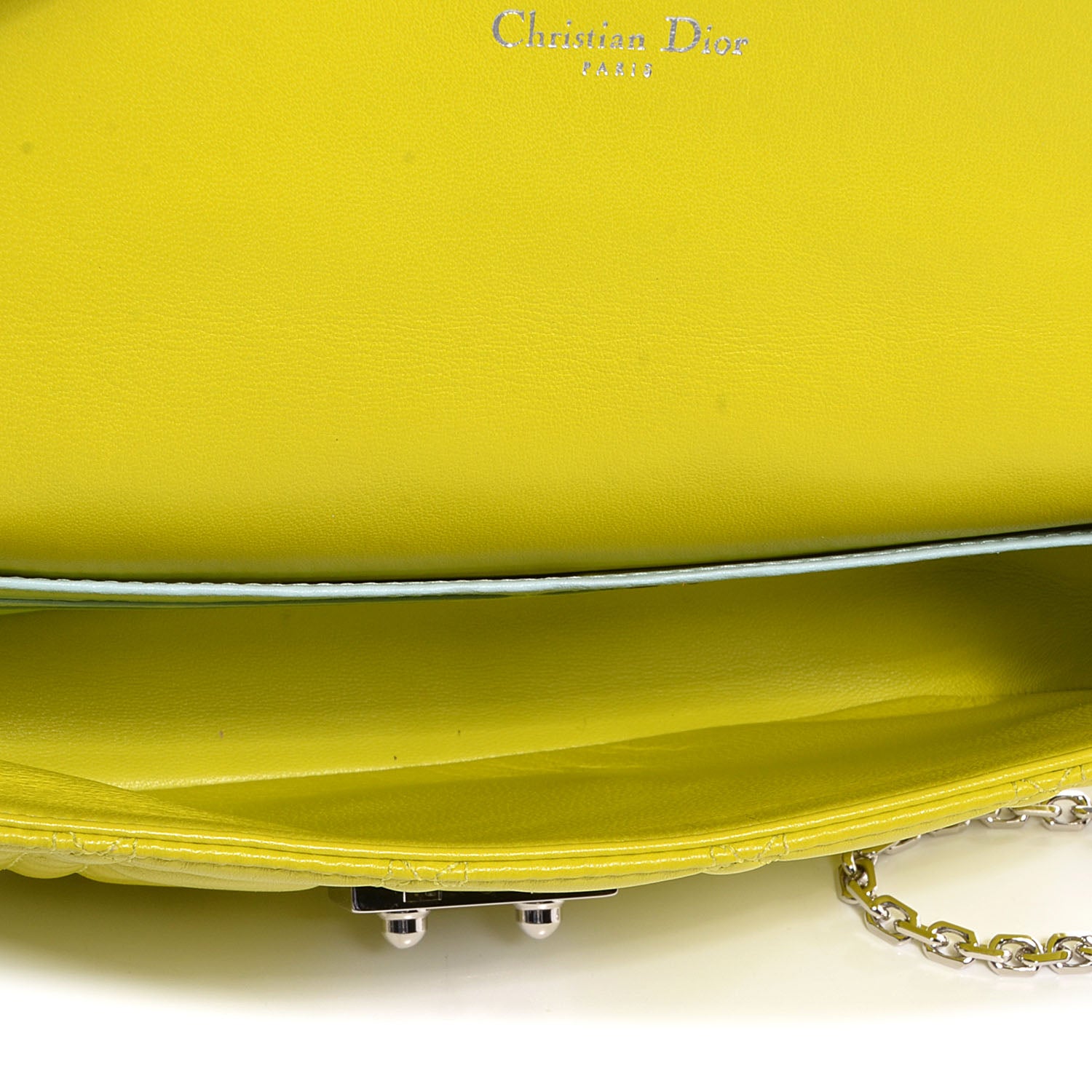 Christian Dior Lambskin Cannage Miss Dior Promenade Pouch Vert Acide 5 of 7