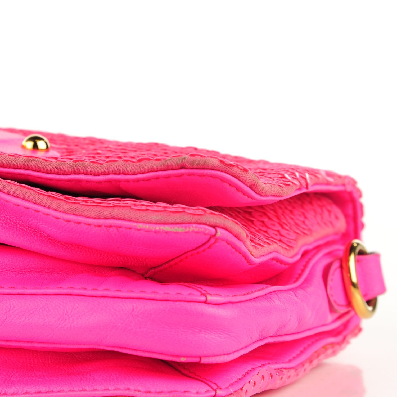 Miu Miu Sequined Crossbody Bag Pink 11 of 13