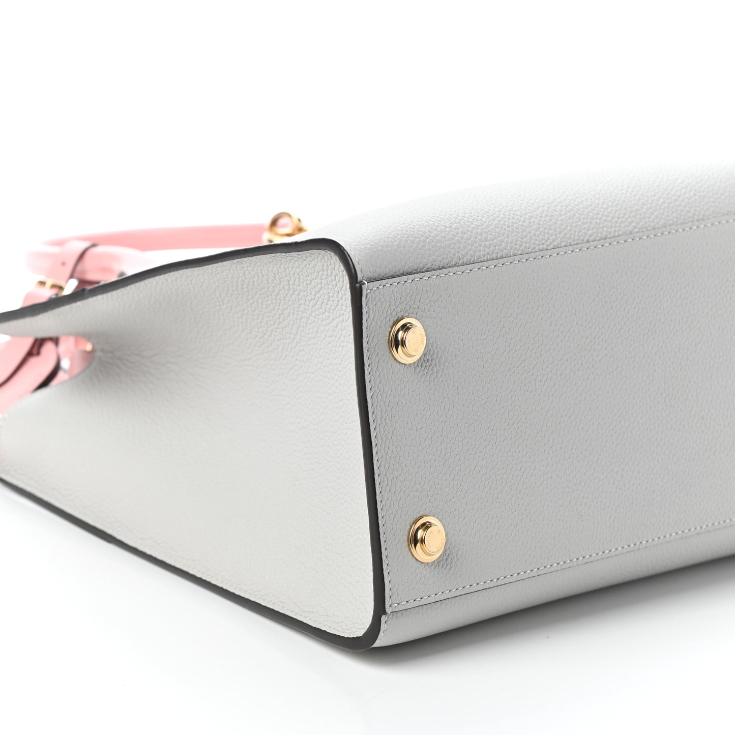 Calfskin City Steamer MM Gris Antartica Navy Rose Doux