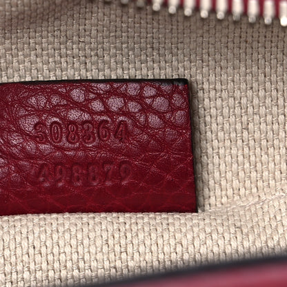 Gucci Pebbled Calfskin Studded Small Soho Disco Bag Soft Burgundy 7 of 10