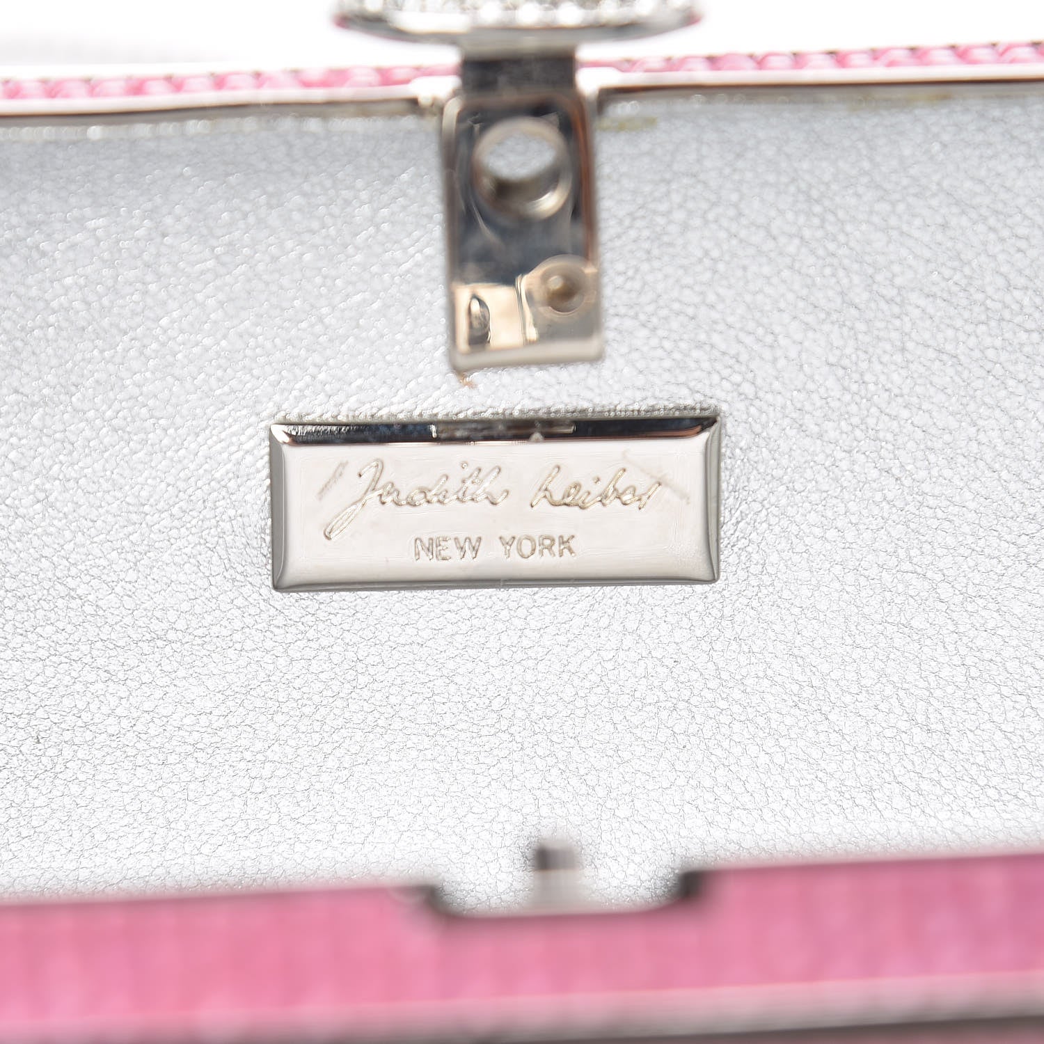 Judith Leiber Swarovski Crystal Minaudiere Clutch Pink 8 of 11