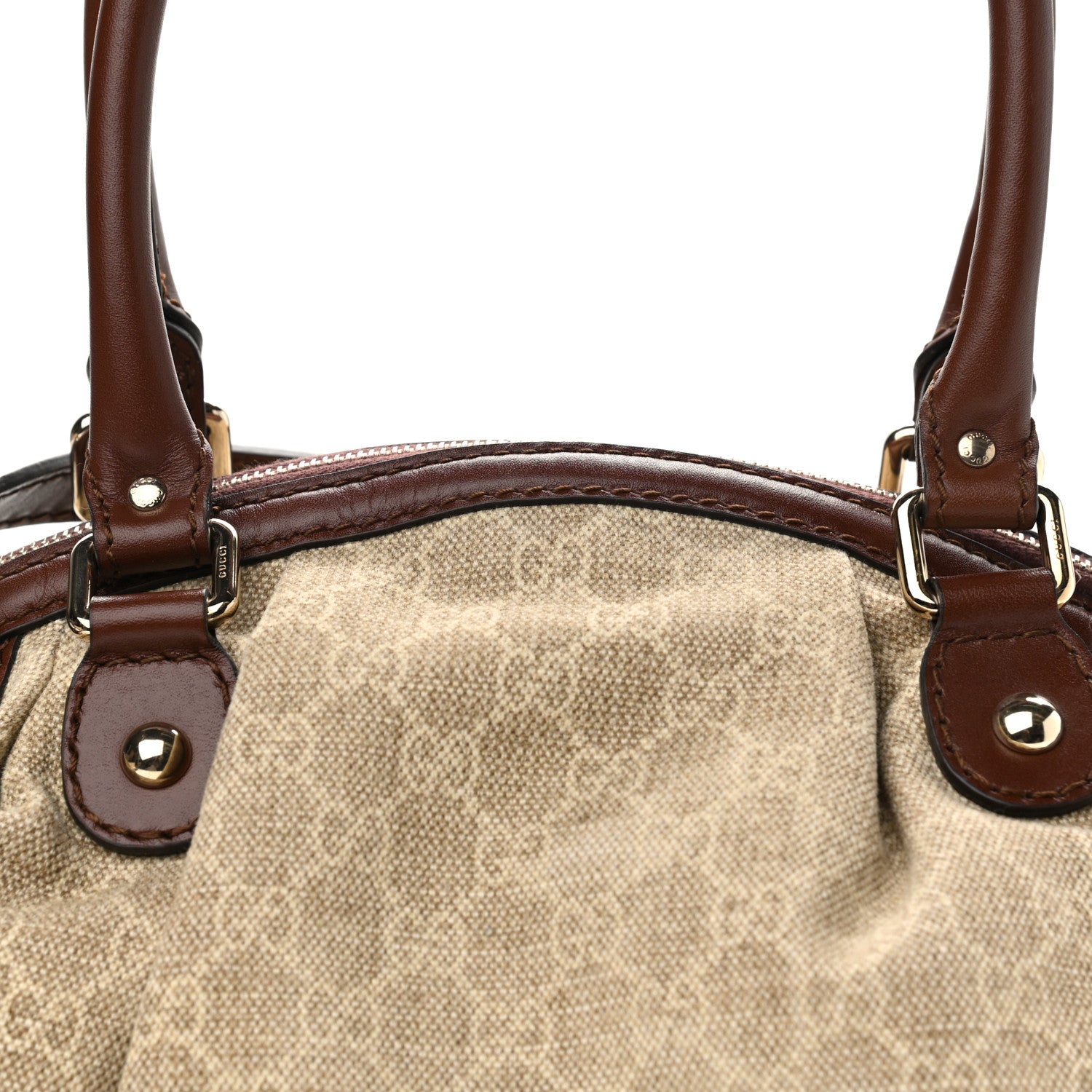 Gucci Monogram Cabinato Medium Sukey Boston Brown 7 of 10